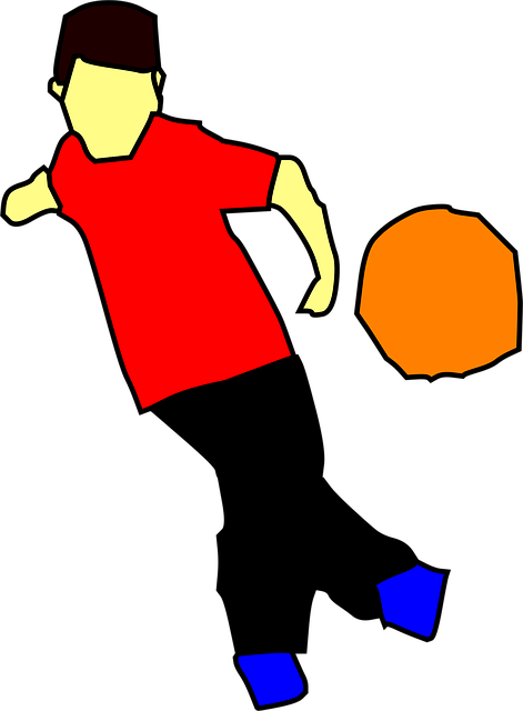 Free soccer kid ball vector