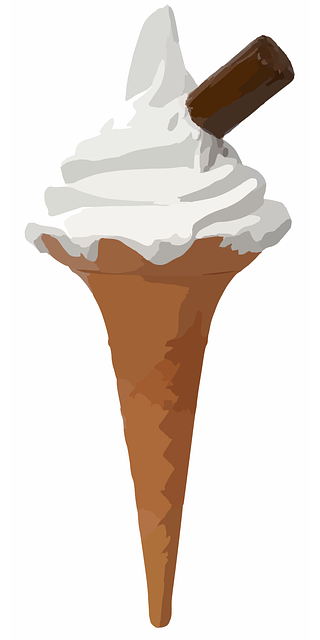 Free cone ice cream flake vector