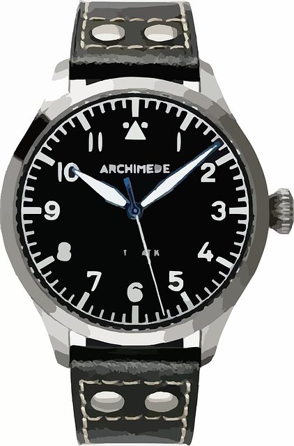 Free wrist watch alarm time vector