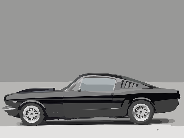 Free sports car muscle car vintage illustration