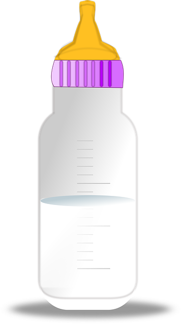 Free baby bottle milk illustration
