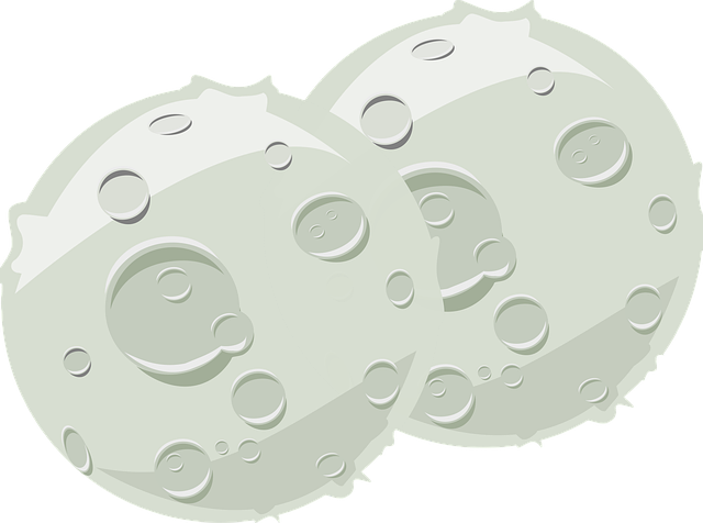 Free moons two planetary vector