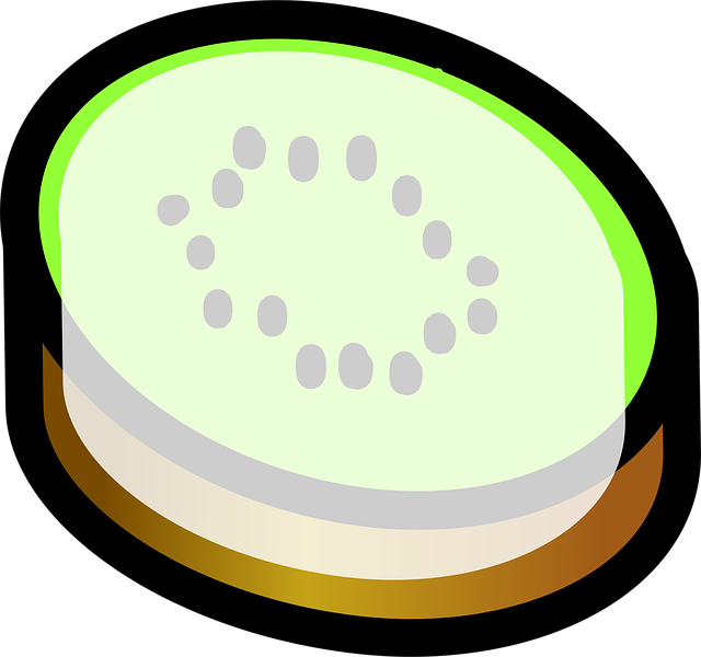 Free kiwi slice fruit vector