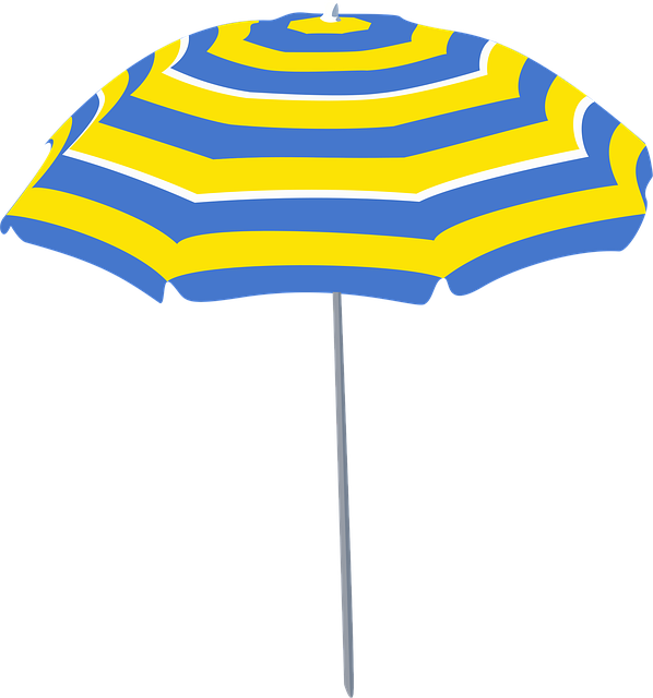 Free sunshade umbrella blue vector