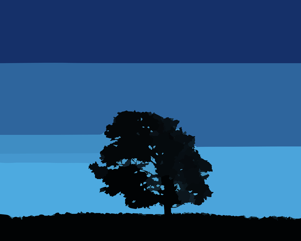 Download free HD stock image of Tree Silhouette Free tree silhouette night sky vector
