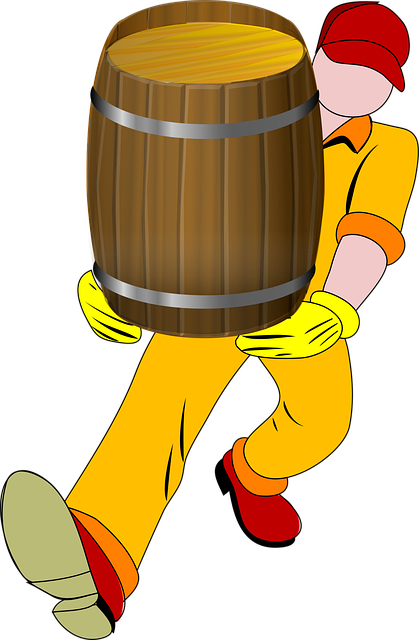 Free man barrel carrying vector
