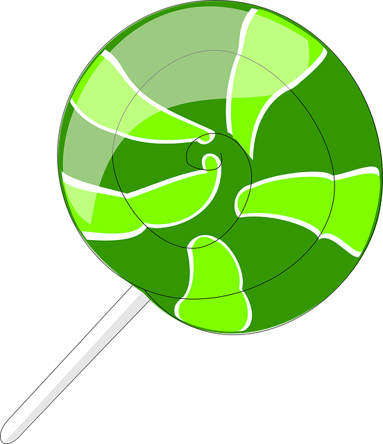 Free candy lollipop green vector