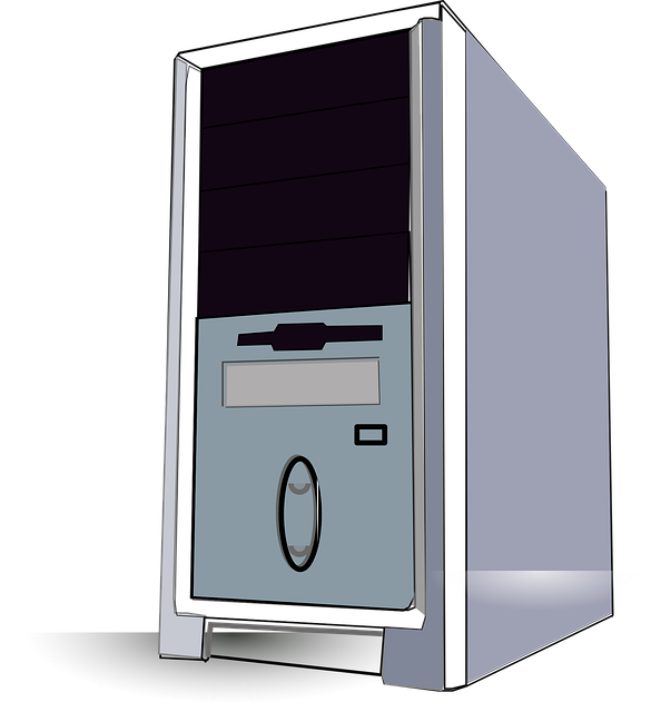 Free computer case server vector