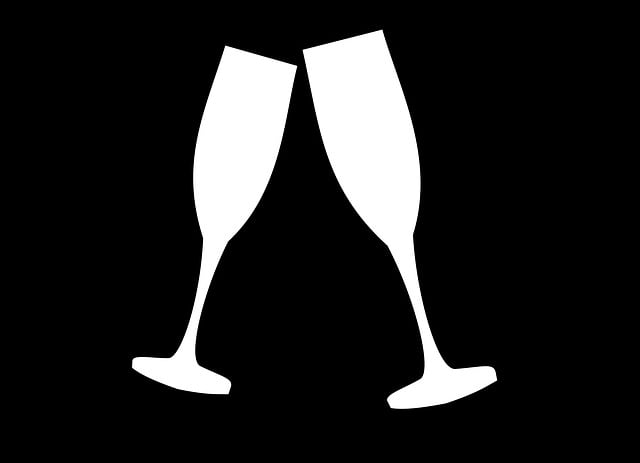 Free glass champagne cheers vector