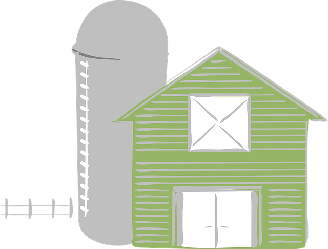 Free farm green barn vector