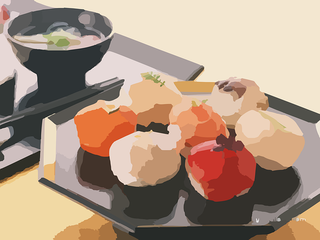 Free sushi japanese food vector