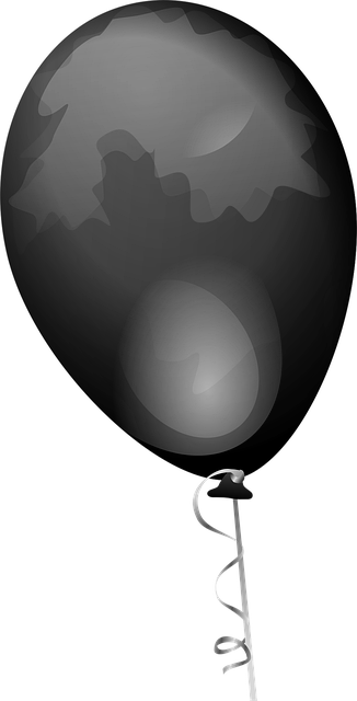 Free balloon black glossy vector