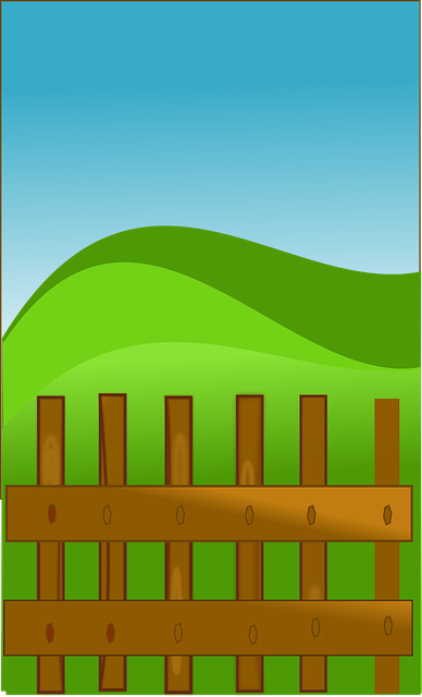 Free fence wooden brown vector