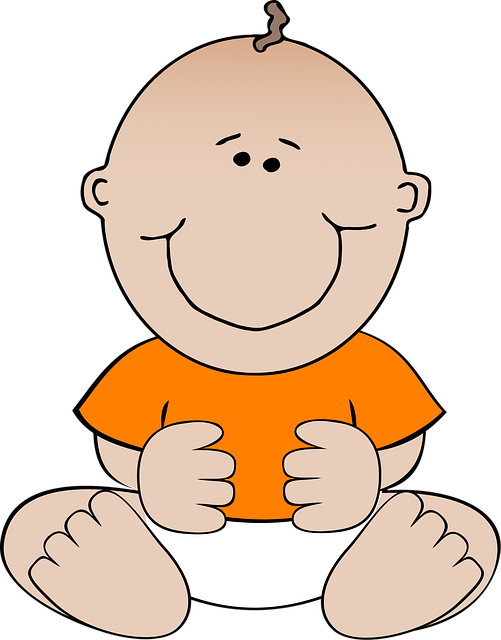 Free baby orange infant illustration