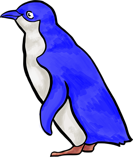 Free penguin blue nature illustration