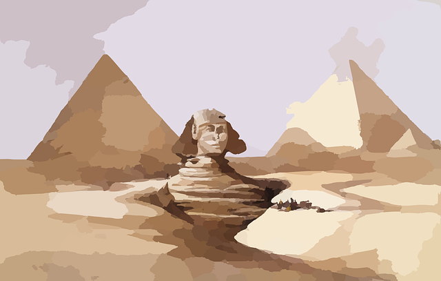 Free pyramids egypt sphinx vector