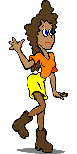 Free woman sad waving vector