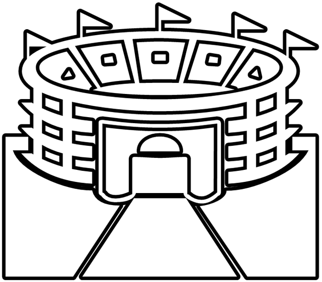 Free stadium arena building vector