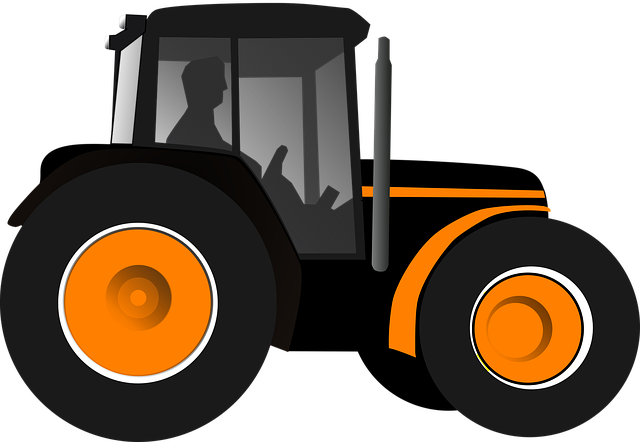 Free tractor agriculture machinery vector