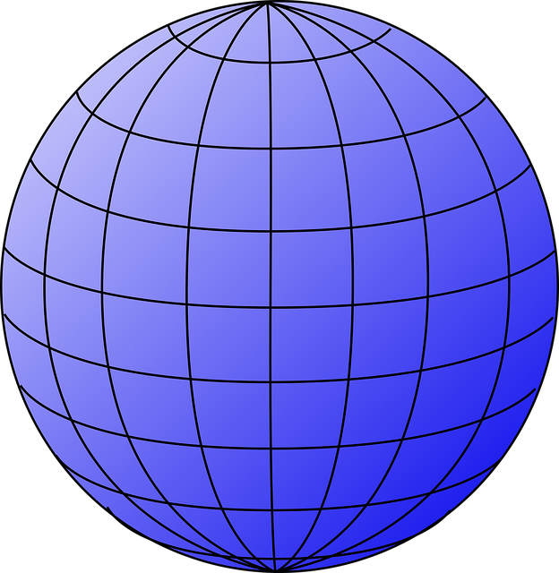 Free blue globe wire vector