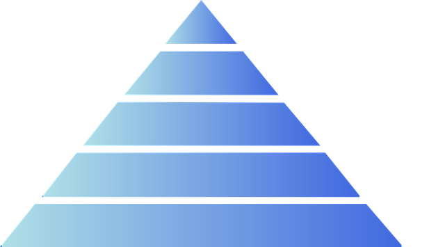 Free pyramid layers blue vector