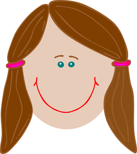Free happy girl brunette vector