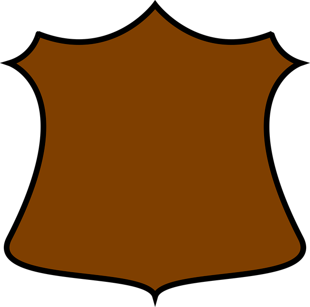 Free shield brown plain vector