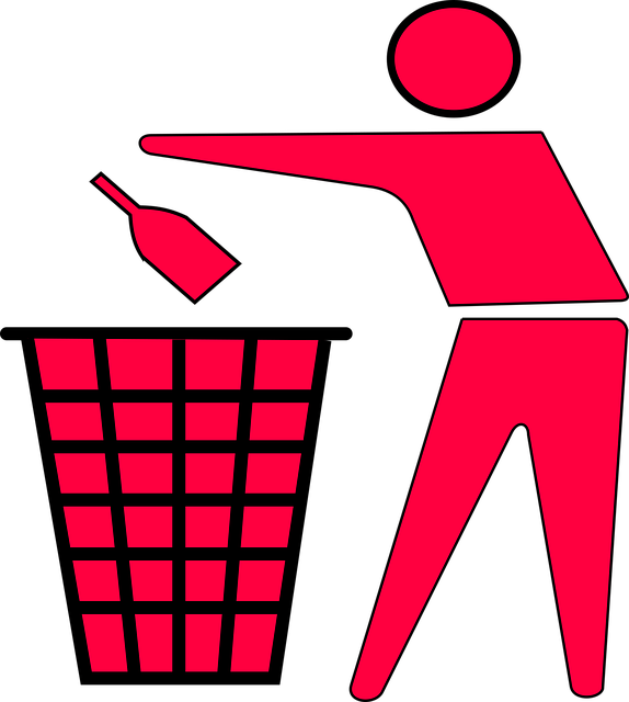 Free recycling garbage waste basket vector