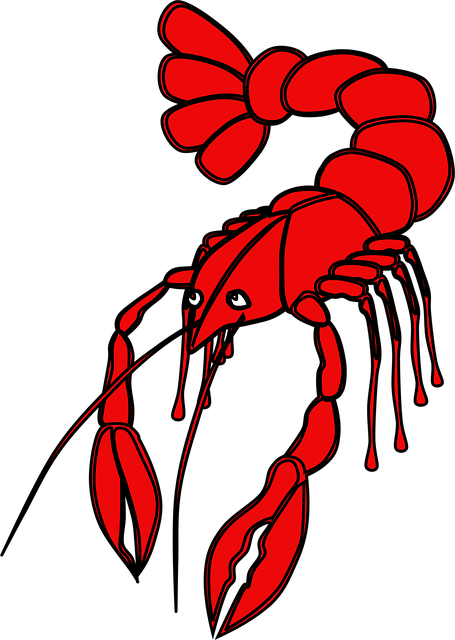 Free crayfish red lobster vector