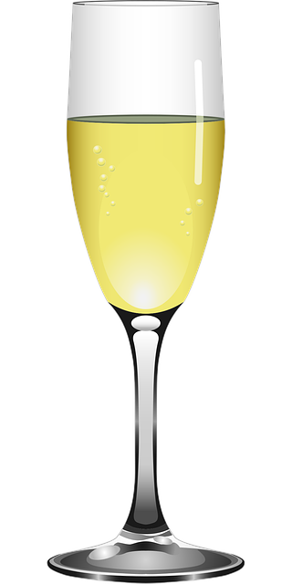 Free glass champagne bubbly vector