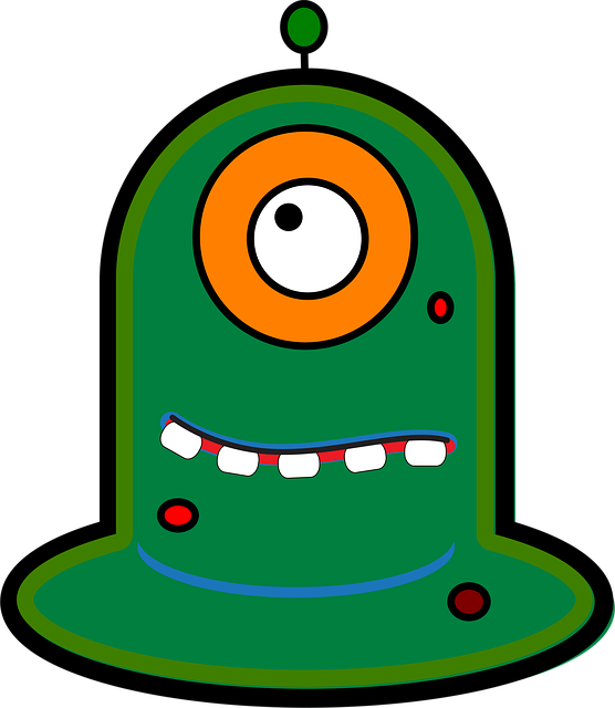 Free cyclops alien monster vector