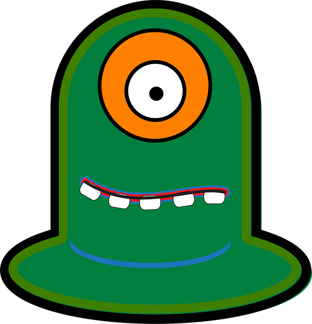 Free cyclops alien monster vector