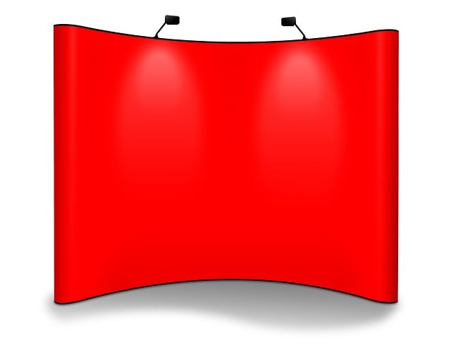 Free exhibition stand red illustration