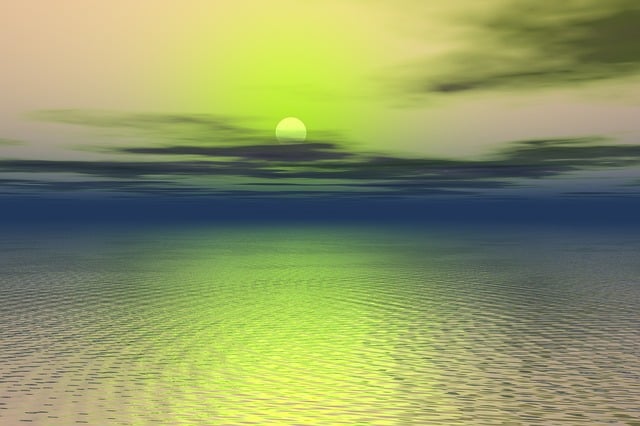 Free alien nature sunset illustration