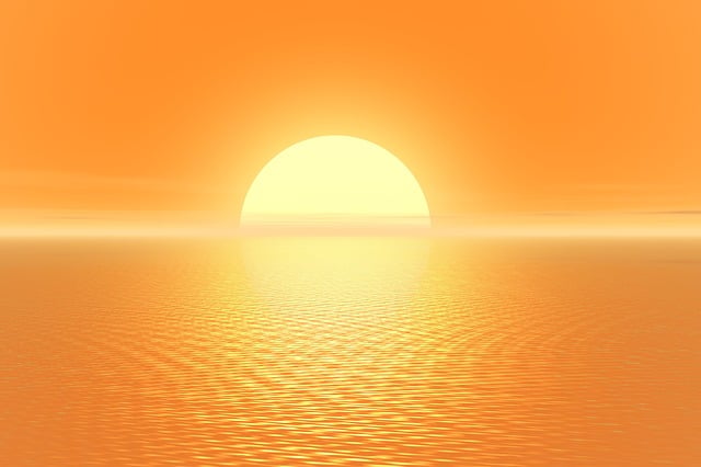 Free sunset landscape golden sunset illustration