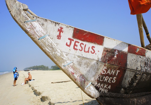 Boot, Strand, Indien