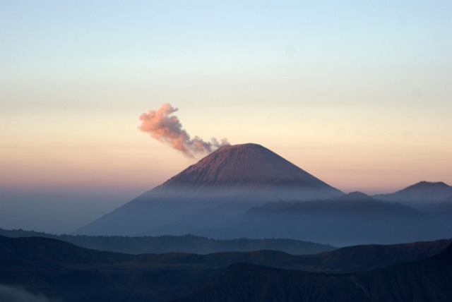 Vulkan, Røgsky, Indonesien, Bromo, Damp