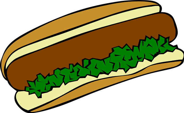 Free hotdog snack food illustration