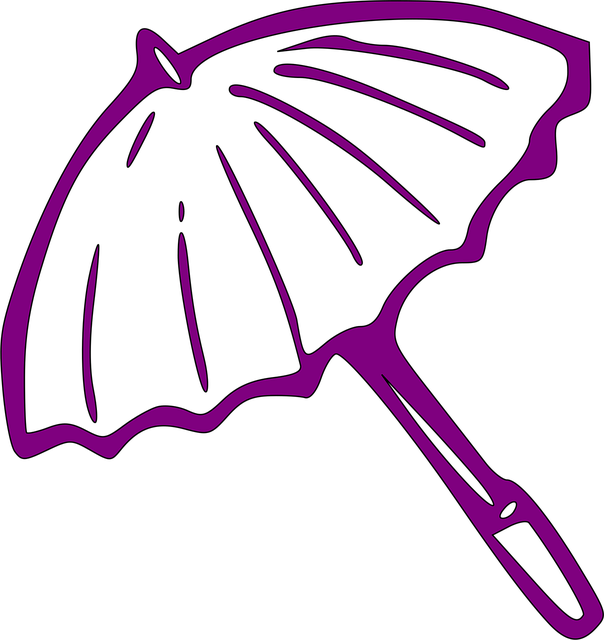 Free umbrella rain purple vector