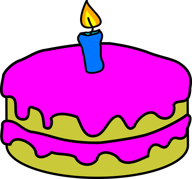 Free one cake candle vector