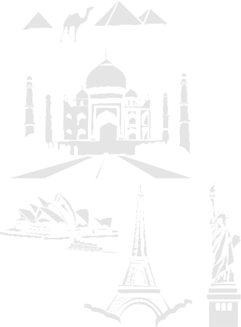 Free landmarks taj mahal eiffel tower vector