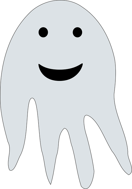 Free ghost happy halloween illustration