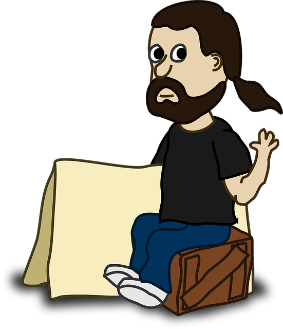 Free man artist waving illustration
