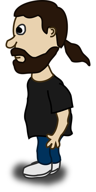 Free man comic character vector