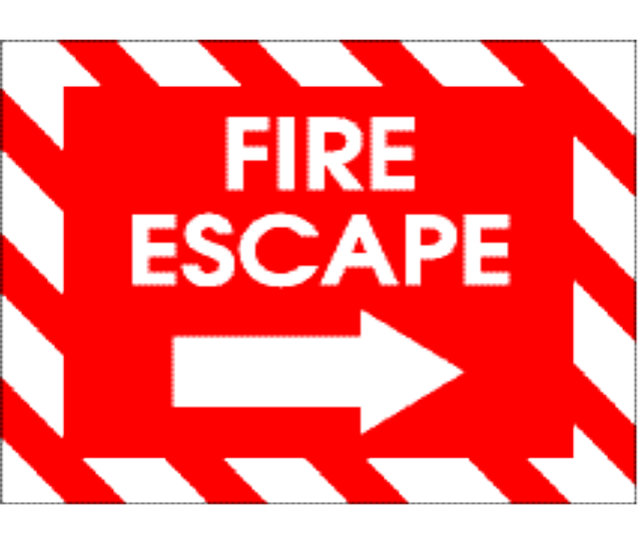 Free sign fire escape illustration