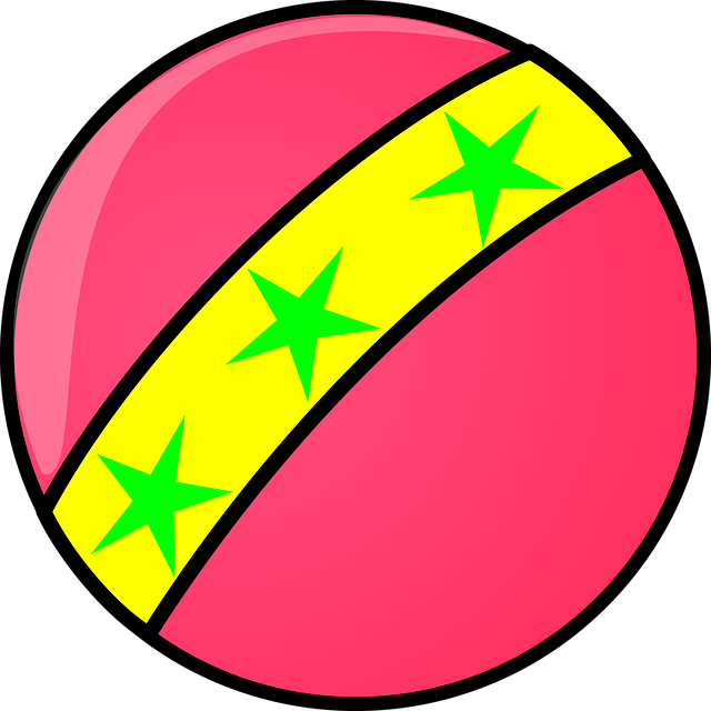 Free ball red stripe vector