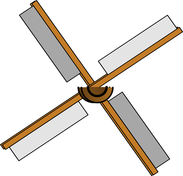 Free windmill blades isolated vector
