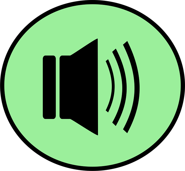 Free button speaker symbol vector