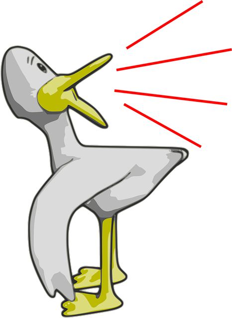 Free duck talking cartoon vector