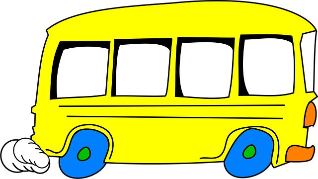 Free schoolbus yellow driving vector